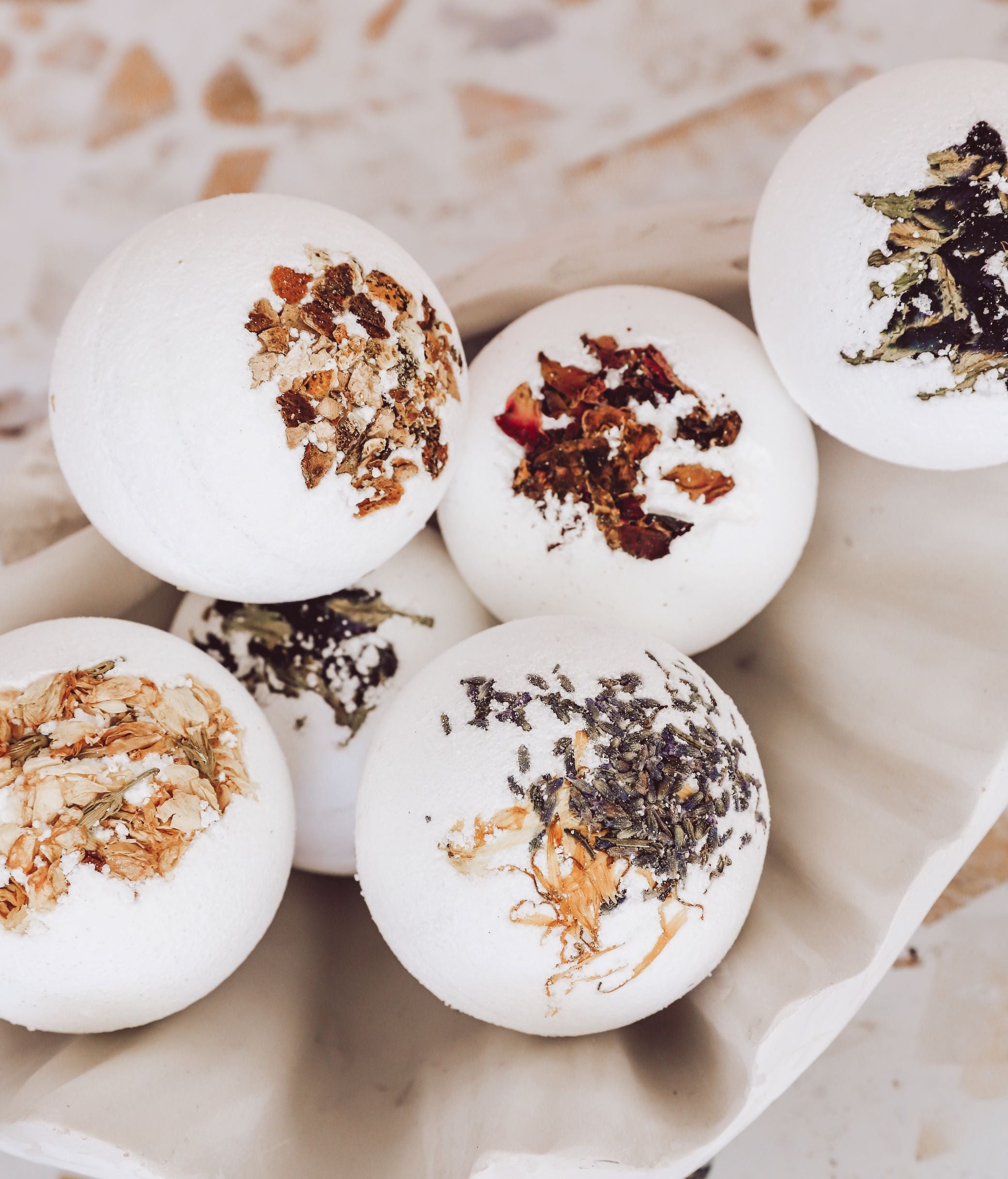 Lily and Bird bath bombs