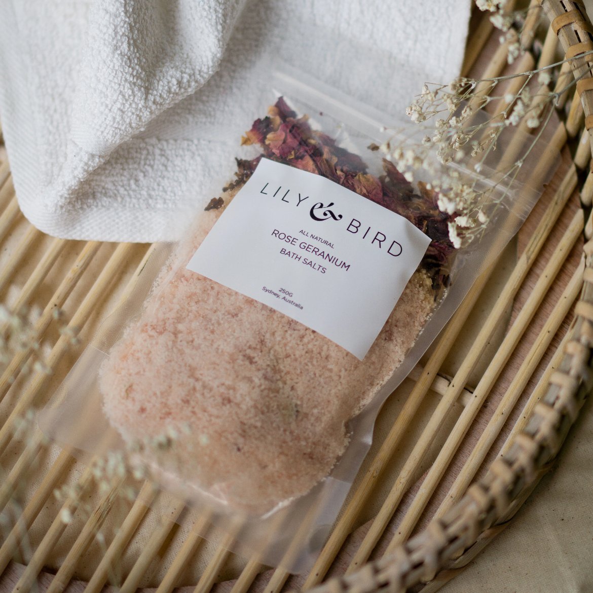 Rose Geranium Bath Salts - Lily and Bird